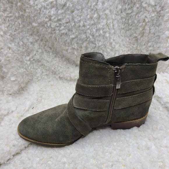 Sam Edelman suede leather olive green‎ ankle boots 8.5 - Picture 6 of 9